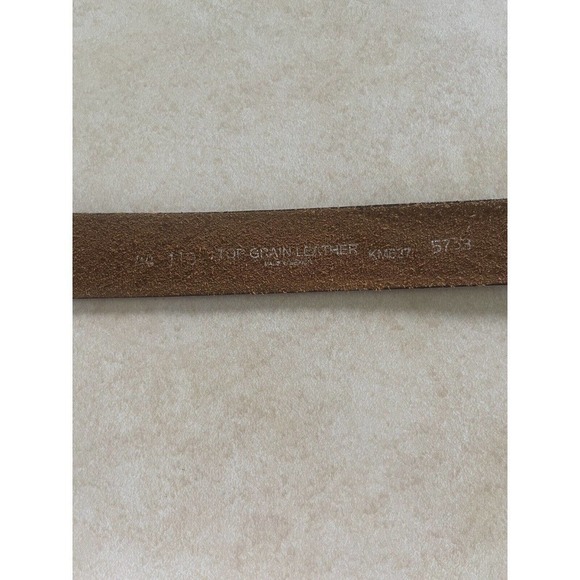 Vintage Hand Tooled Buckle Belt 44 Handcrafted Western Top Grain Leather Brown - Picture 5 of 8